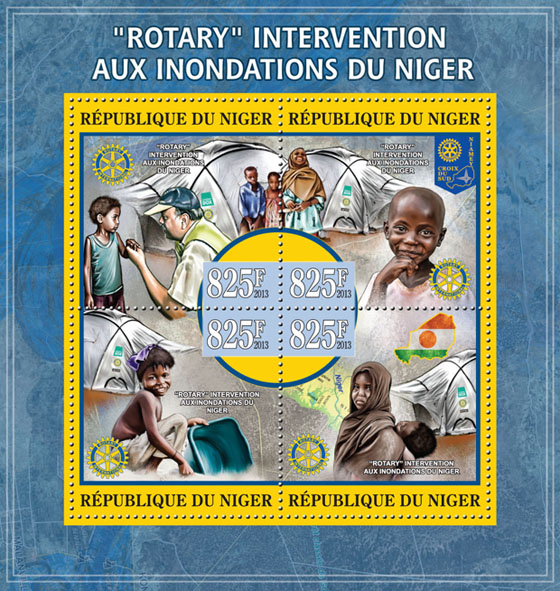 Rotary Response to Floods in Niger - Issue of Niger postage stamps