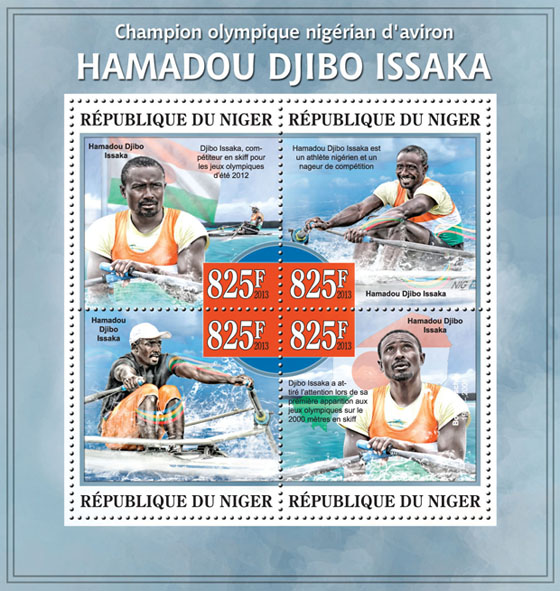 Rowing - Hamadou Djibo Issaka - Issue of Niger postage stamps