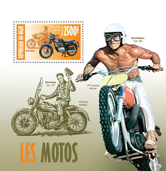 Motorcycles - Issue of Niger postage stamps