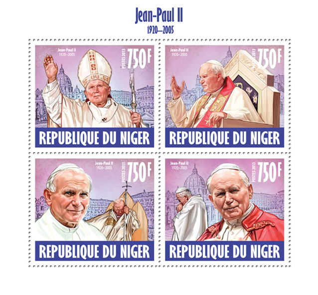 John Paul II  - Issue of Niger postage stamps