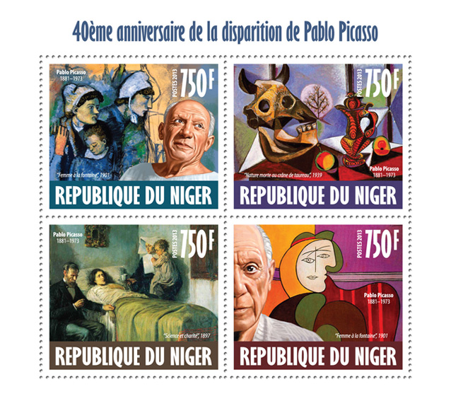Pablo Picasso - Issue of Niger postage stamps