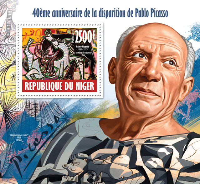 Pablo Picasso - Issue of Niger postage stamps