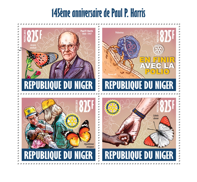 Paul P. Harris - Issue of Niger postage stamps