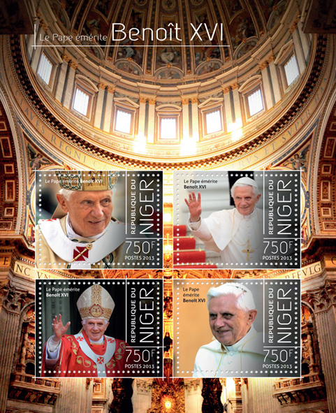 Pope Benedict XVI - Issue of Niger postage stamps