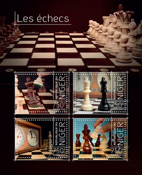 Chess - Issue of Niger postage stamps