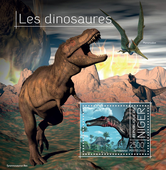 Dinosaurs - Issue of Niger postage stamps