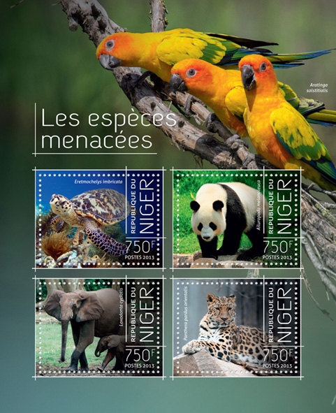 Endangered species - Issue of Niger postage stamps