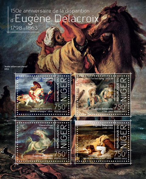 Eugene Delacroix - Issue of Niger postage stamps