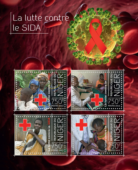 AIDS - Issue of Niger postage stamps