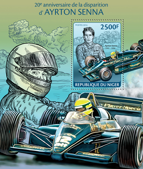 Ayrton Senna - Issue of Niger postage stamps