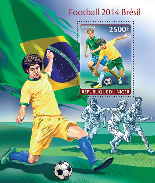 Brasil 2014 - Issue of Niger postage stamps