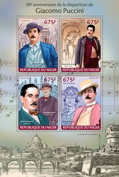 Giacomo Puccini - Issue of Niger postage stamps