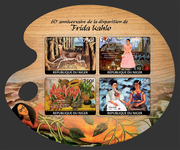 Frida Kahlo - Issue of Niger postage stamps