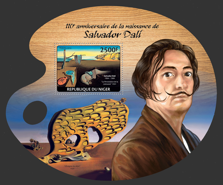 Salvador Dali - Issue of Niger postage stamps