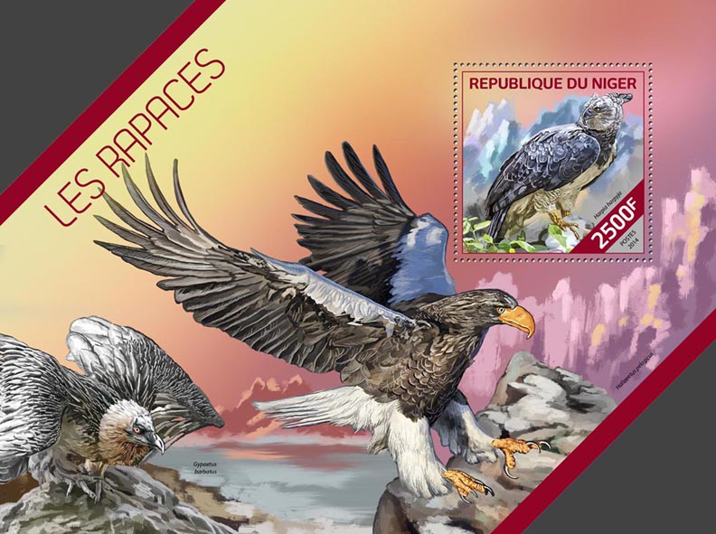 Birds of Prey - Issue of Niger postage stamps