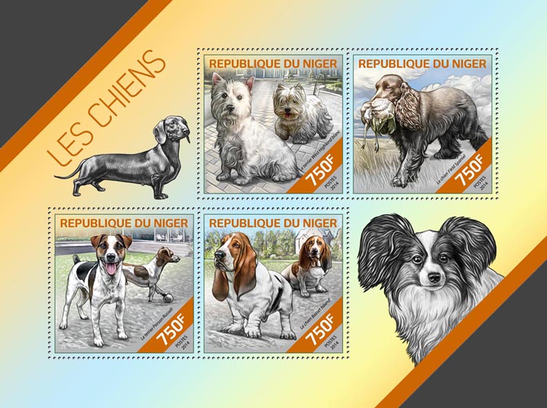 Dogs - Issue of Niger postage stamps
