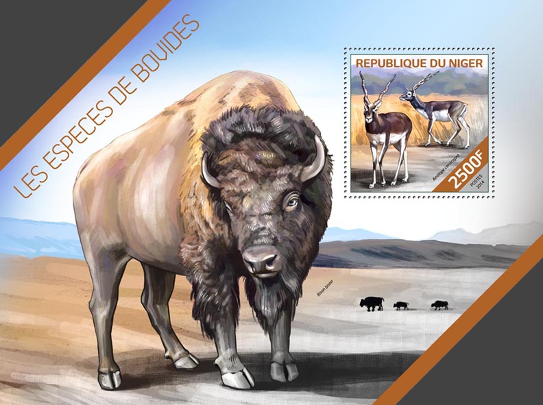 Bovid species - Issue of Niger postage stamps