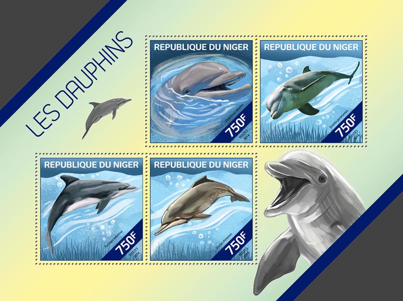 Dolphins - Issue of Niger postage stamps