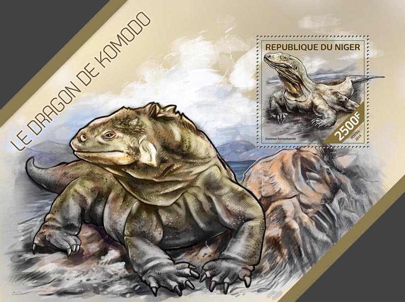 Comodo dragons - Issue of Niger postage stamps