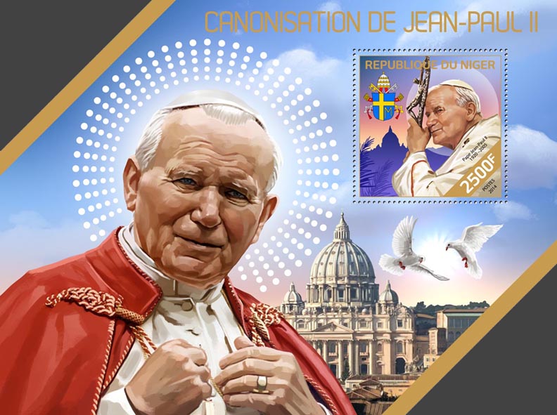  John Paul II – (gold) - Issue of Niger postage stamps