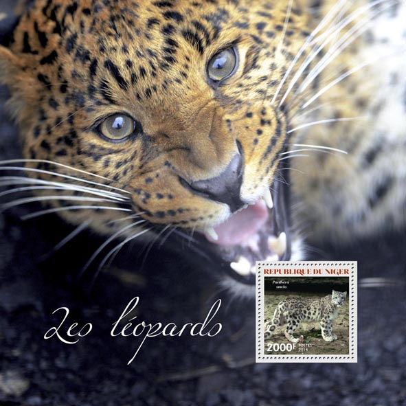 Leopards - Issue of Niger postage stamps