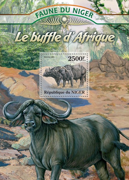 Africain Buffalo - Issue of Niger postage stamps