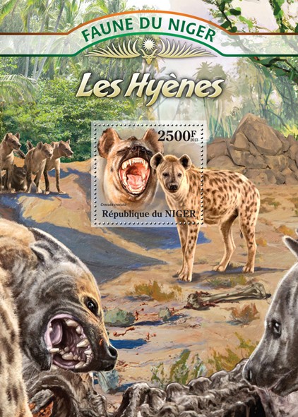 Hyenas - Issue of Niger postage stamps