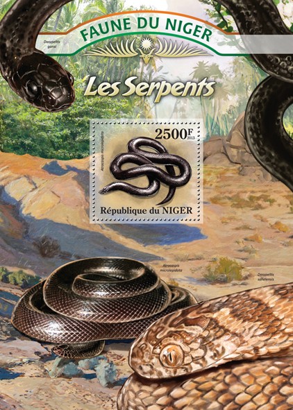 Snakes - Issue of Niger postage stamps