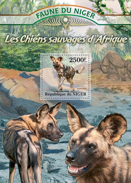 Wild Dogs - Issue of Niger postage stamps
