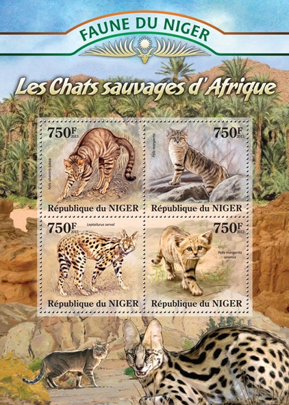 Wildcats  - Issue of Niger postage stamps