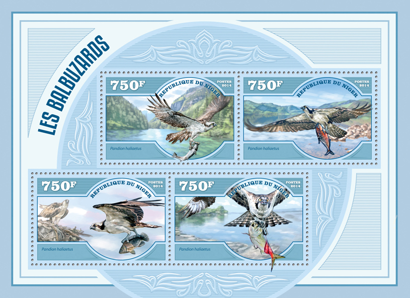 Ospreys - Issue of Niger postage stamps