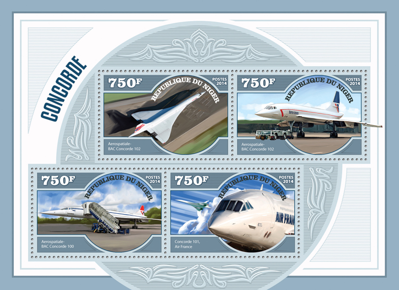Concorde - Issue of Niger postage stamps