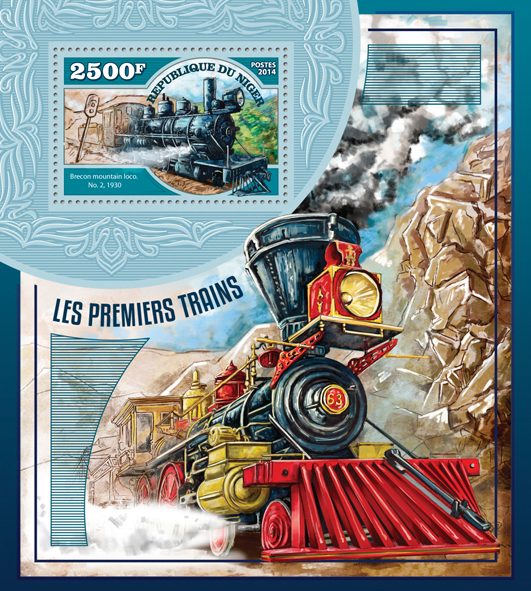 First trains - Issue of Niger postage stamps