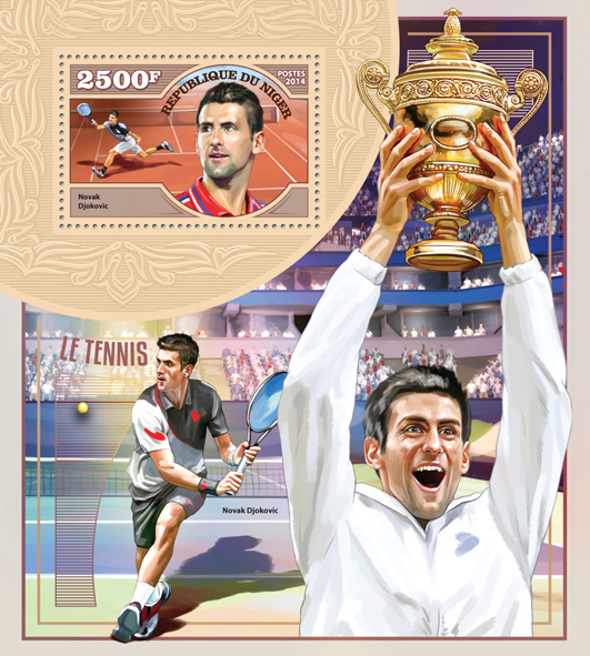 Tennis - Issue of Niger postage stamps