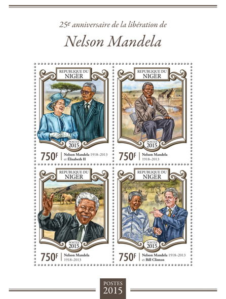 Nelson Mandela - Issue of Niger postage stamps