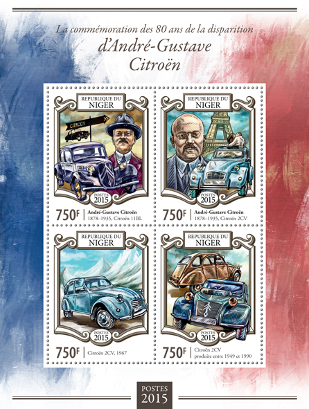 André-Gustave Citroën - Issue of Niger postage stamps