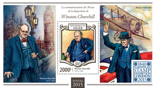 Winston Churchill - Issue of Niger postage stamps