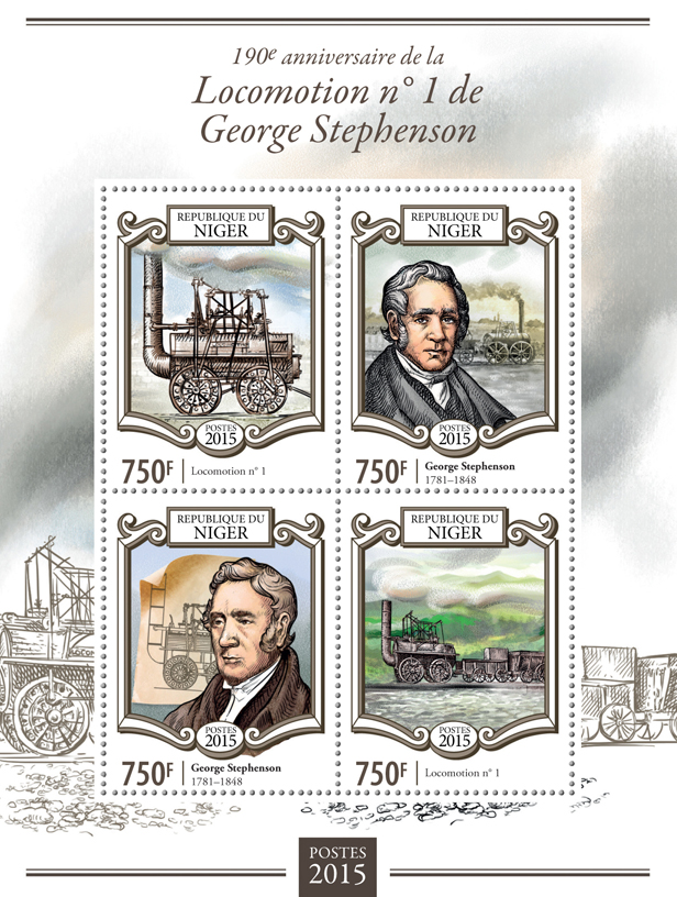 George Stephenson  - Issue of Niger postage stamps