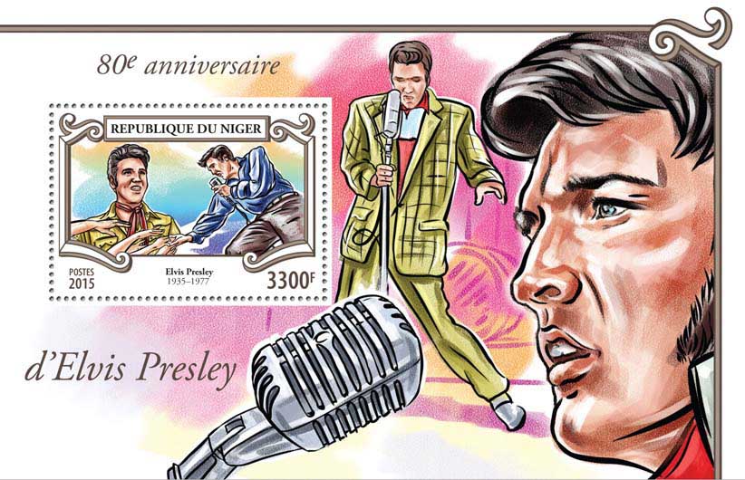 Elvis Presley - Issue of Niger postage stamps
