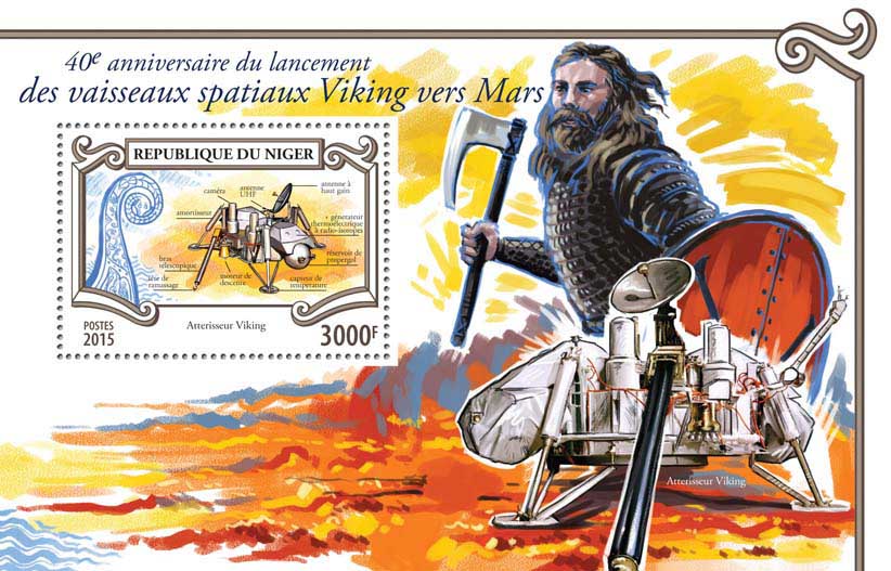 Viking spacecraft - Issue of Niger postage stamps