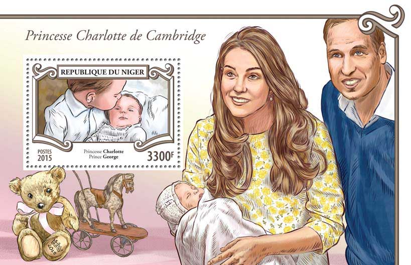 Princess Charlotte - Issue of Niger postage stamps