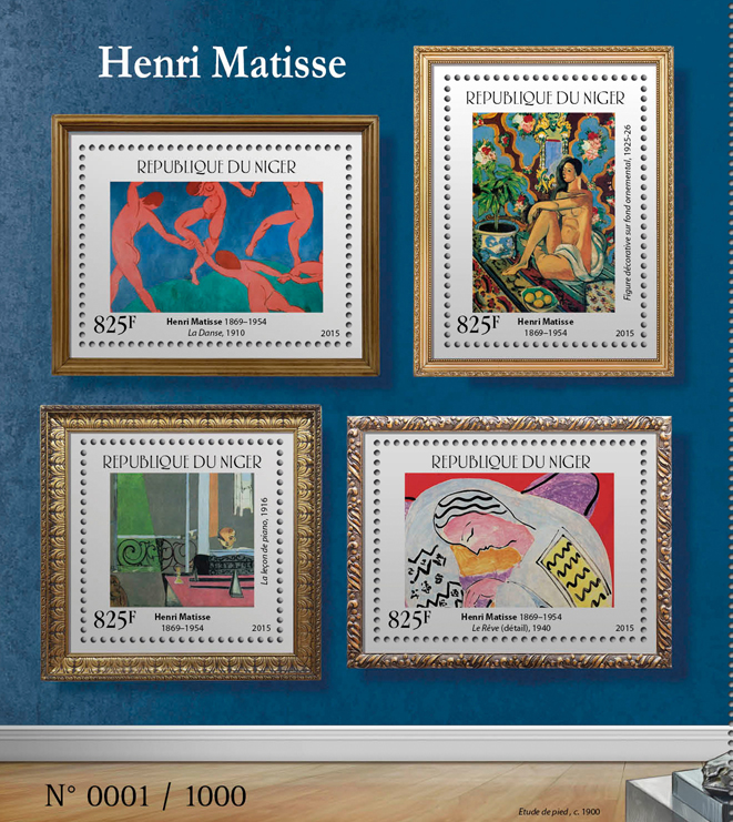 Henri Matisse - Issue of Niger postage stamps