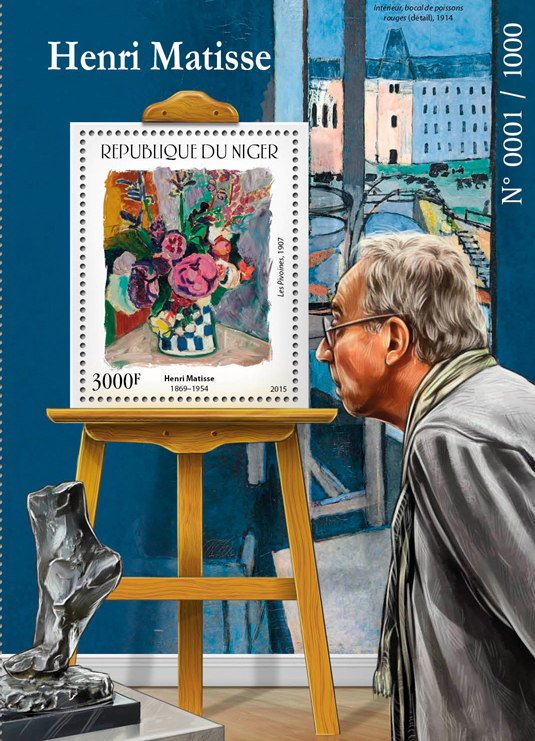 Henri Matisse - Issue of Niger postage stamps