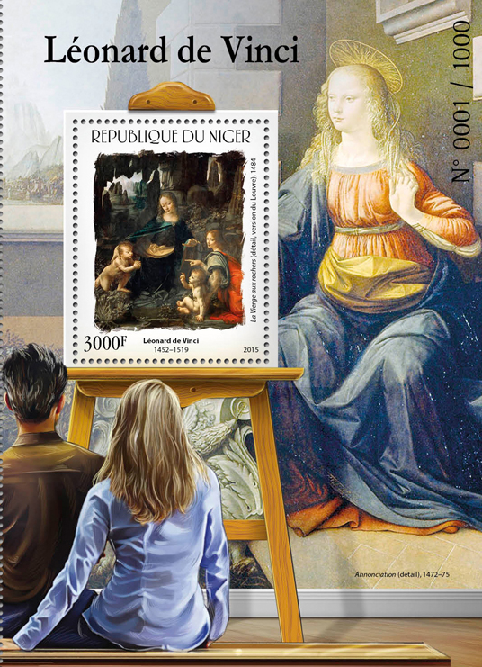 Leonardo da Vinci - Issue of Niger postage stamps