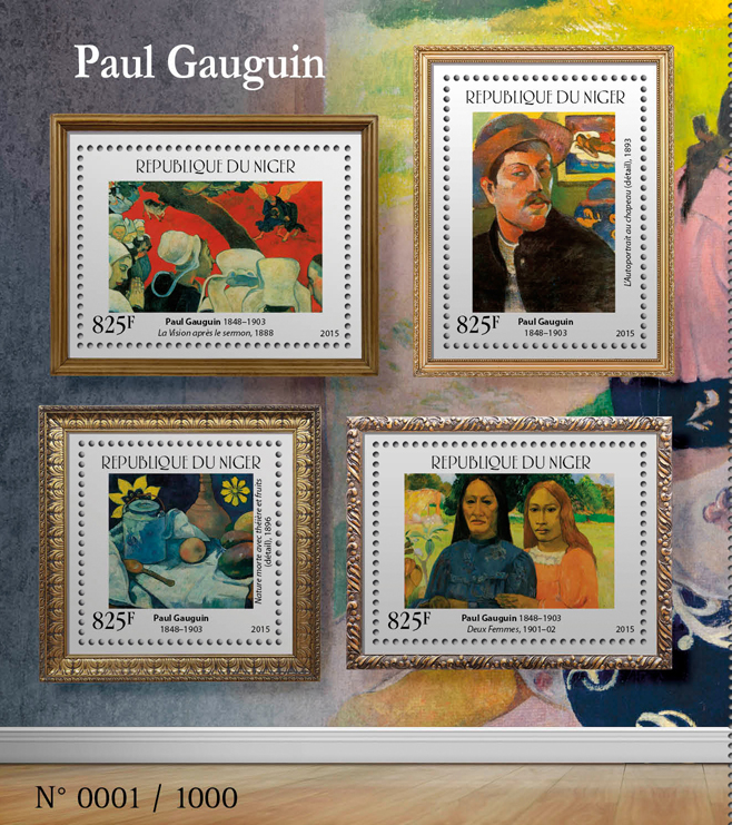 Paul Gauguin - Issue of Niger postage stamps