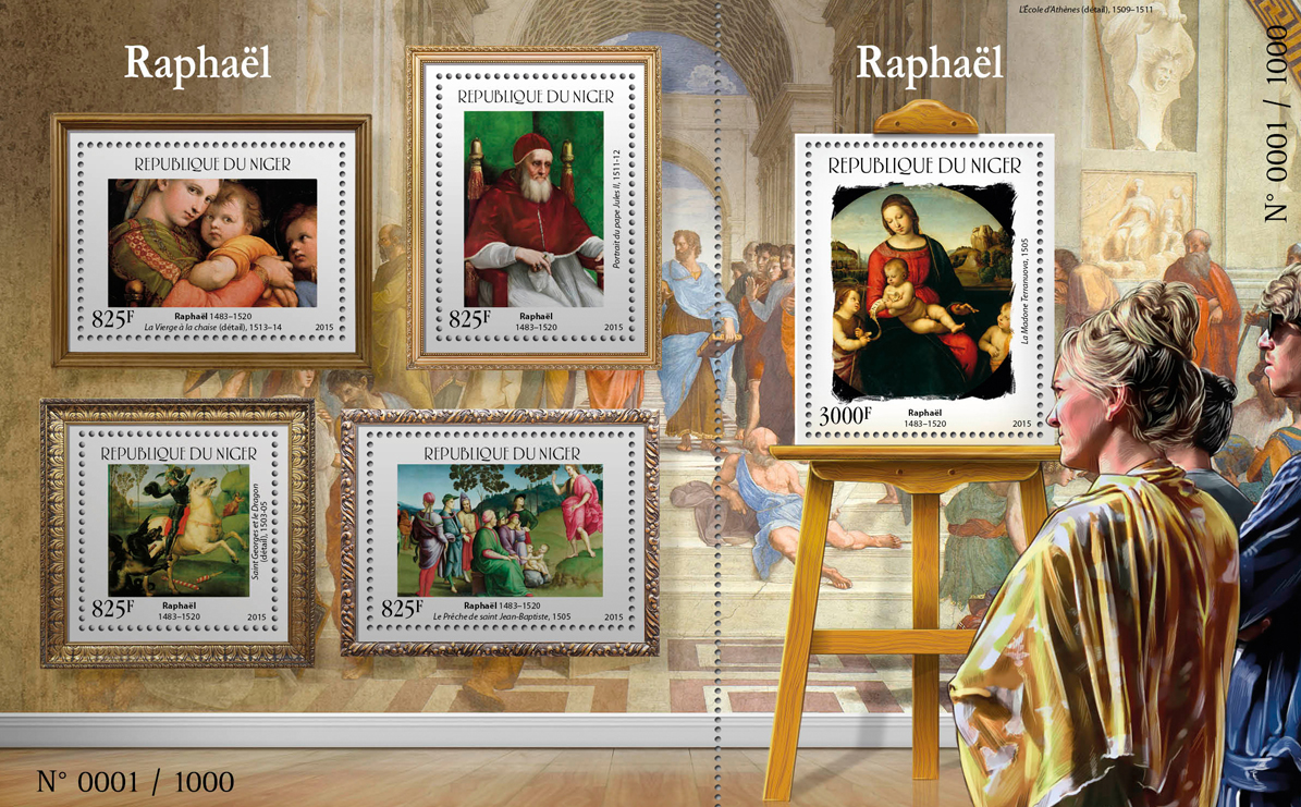 Raphael - Issue of Niger postage stamps