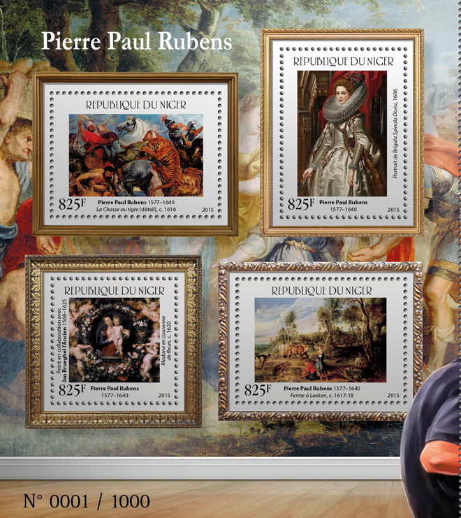Peter Paul Rubens - Issue of Niger postage stamps