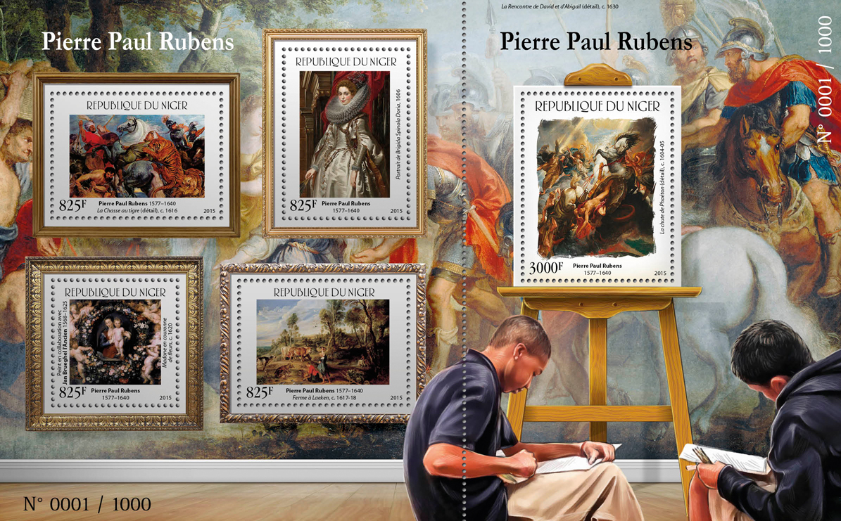 Peter Paul Rubens - Issue of Niger postage stamps