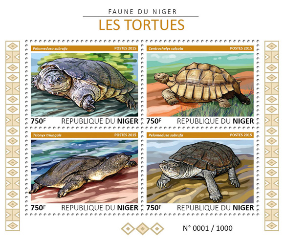 Turtles - Issue of Niger postage stamps