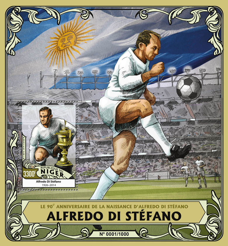 Alfredo di Stefano - Issue of Niger postage stamps
